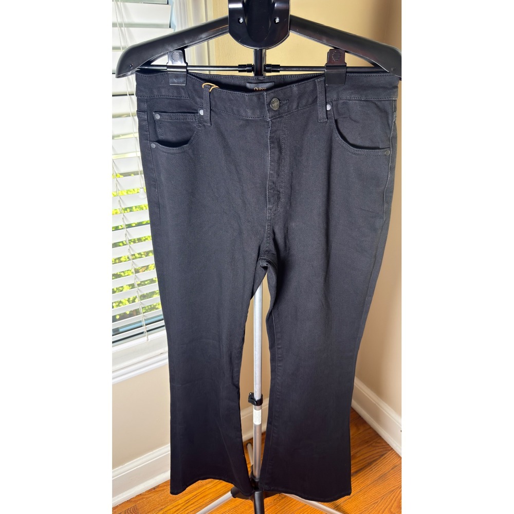 Quince Luna Stretch Flare Jeans Womens 33 Black Denim Pants